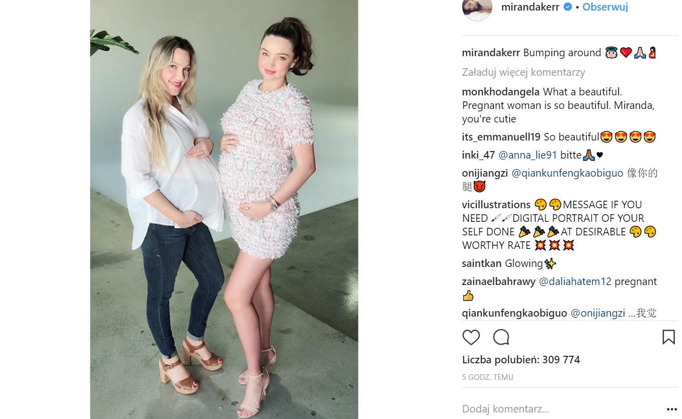 Wiosenne stylizacje modelek: Miranda Kerr na Instagramie